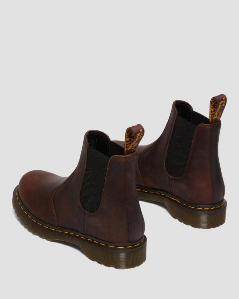 Dr Martens 2976 Waxed Full Grain Læder Chelsea Støvler Dame Brune | Danmark_Dr62156