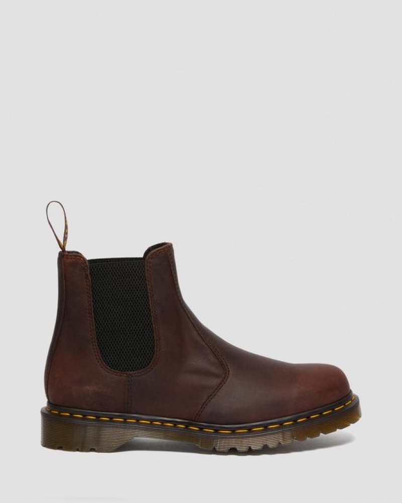 Dr Martens 2976 Waxed Full Grain Læder Chelsea Støvler Dame Brune | Danmark_Dr62156