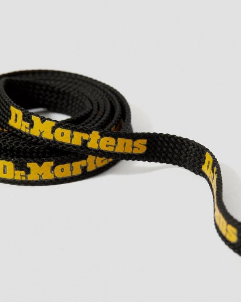 Dr Martens 55 Inch Flade (8-10 Eye) Snørebånd Accessories Sort Gul | Danmark_Dr11488