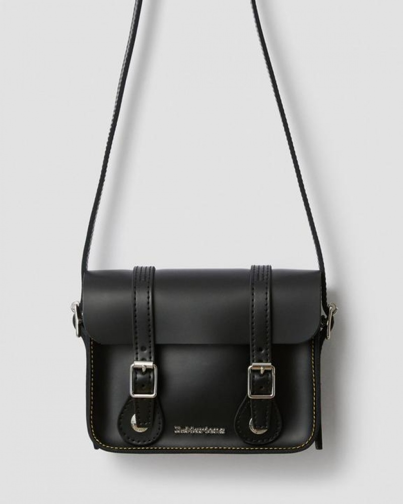 Dr Martens 7 Inch Læder Crossbody Tasker Accessories Sort | Danmark_Dr15711