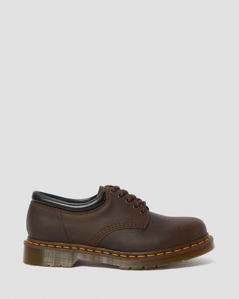 Dr Martens 8053 Crazy Horse Læder Casual Sko Dame Mørkebrune | Danmark_Dr87205