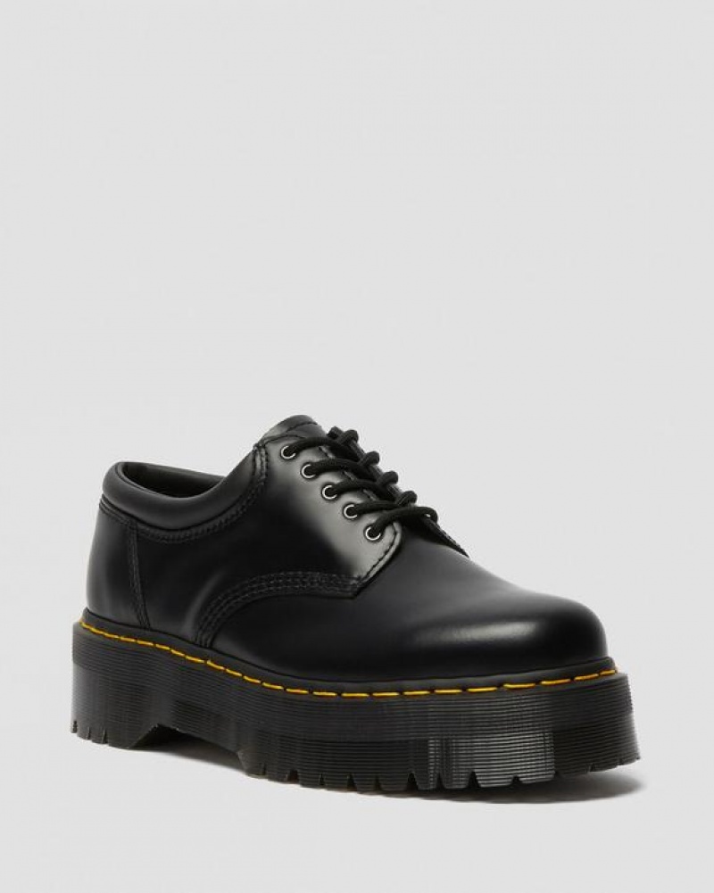 Dr Martens 8053 Læder Casual Platform Sko Dame Sort | Danmark_Dr16606