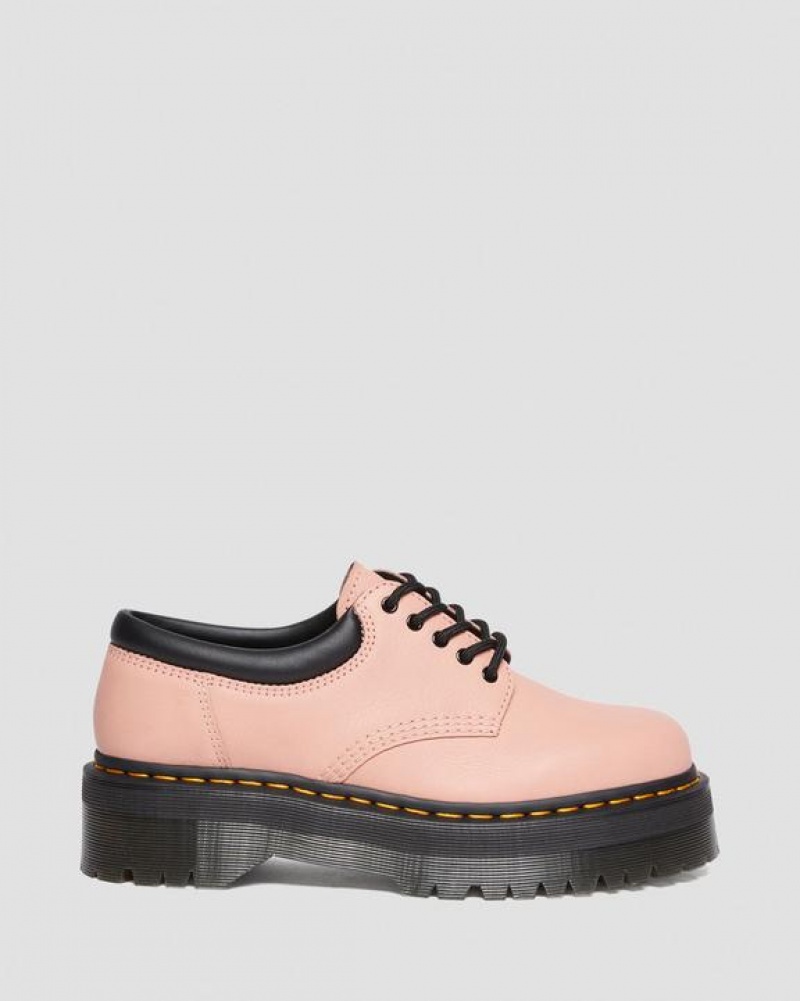 Dr Martens 8053 Pisa Læder Platform Casual Sko Dame Koral Beige | Danmark_Dr39942