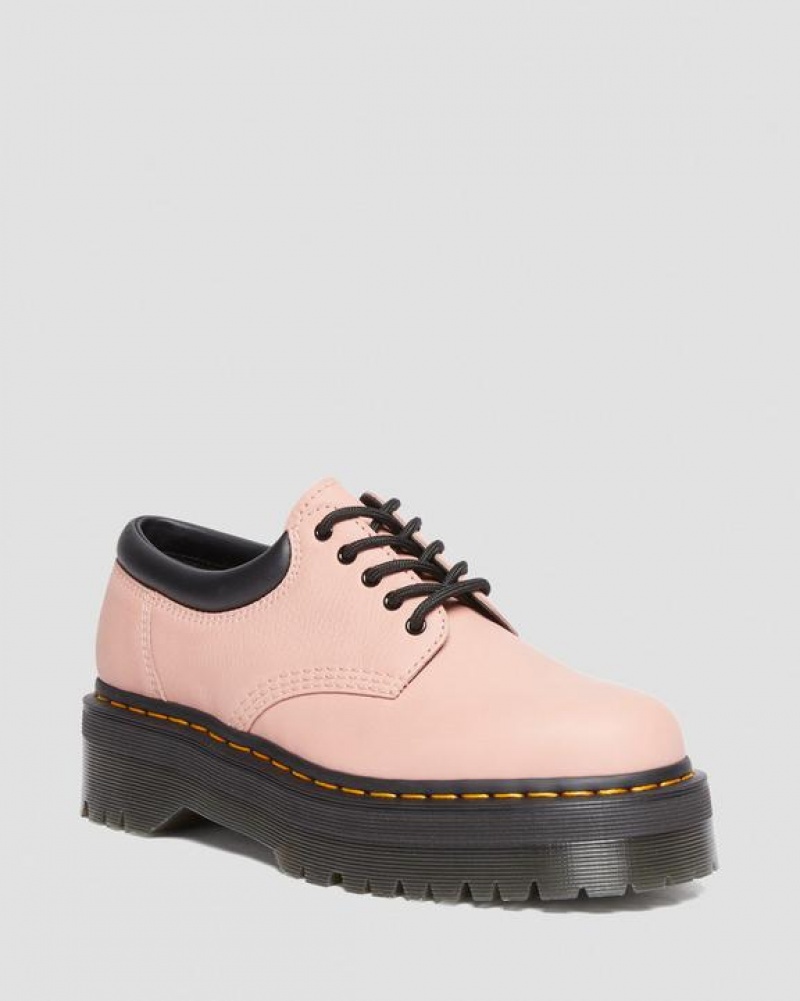 Dr Martens 8053 Pisa Læder Platform Casual Sko Dame Koral Beige | Danmark_Dr39942