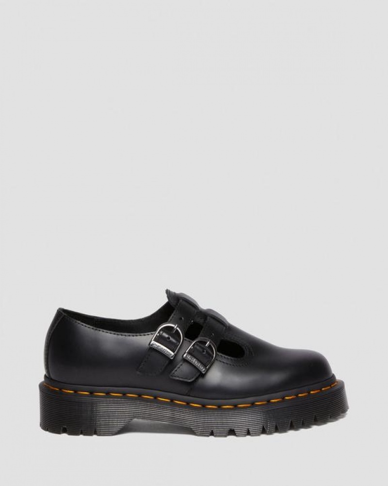 Dr Martens 8065 II Bex Smooth Læder Mary Jane Platform Sko Dame Sort | Danmark_Dr48081