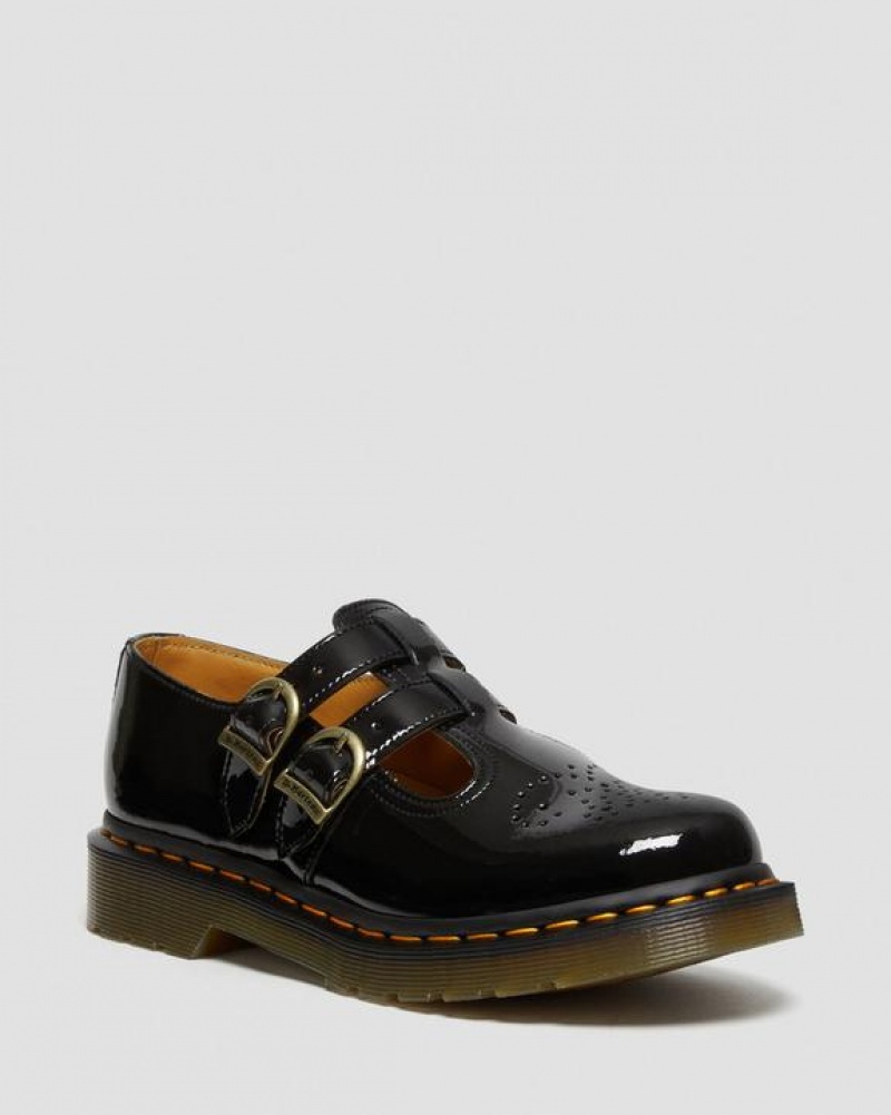 Dr Martens 8065 Lak Læder Mary Jane Sko Dame Sort | Danmark_Dr36402