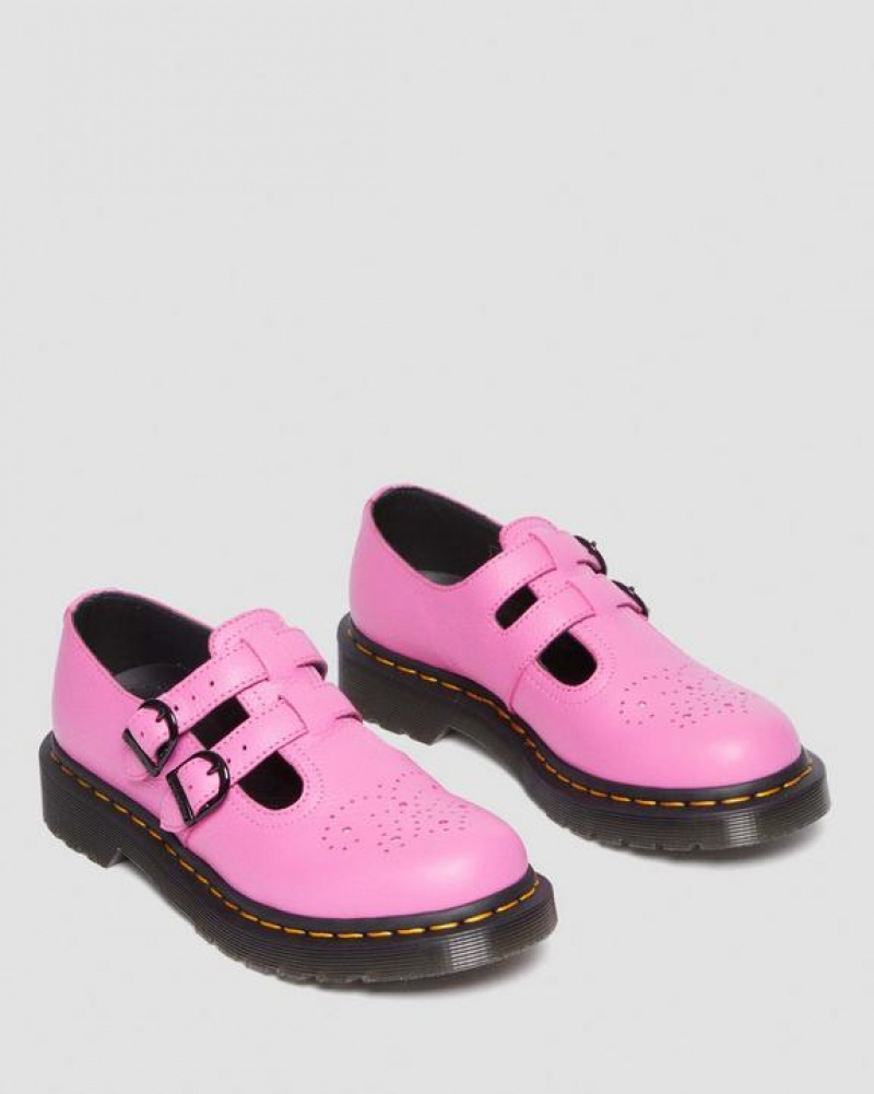 Dr Martens 8065 Virginia Læder Mary Jane Sko Dame Lyserød | Danmark_Dr96991