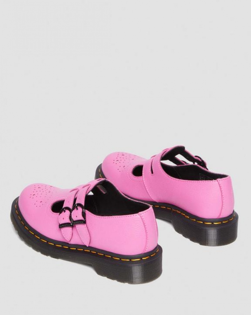 Dr Martens 8065 Virginia Læder Mary Jane Sko Dame Lyserød | Danmark_Dr96991