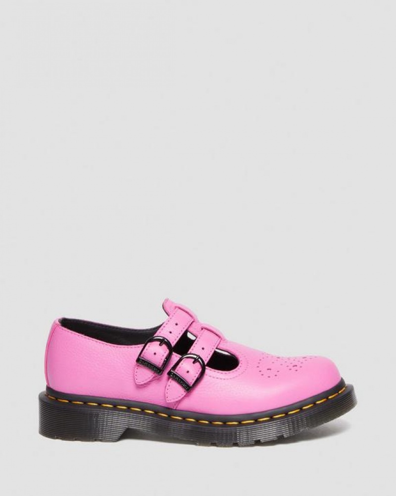 Dr Martens 8065 Virginia Læder Mary Jane Sko Dame Lyserød | Danmark_Dr96991