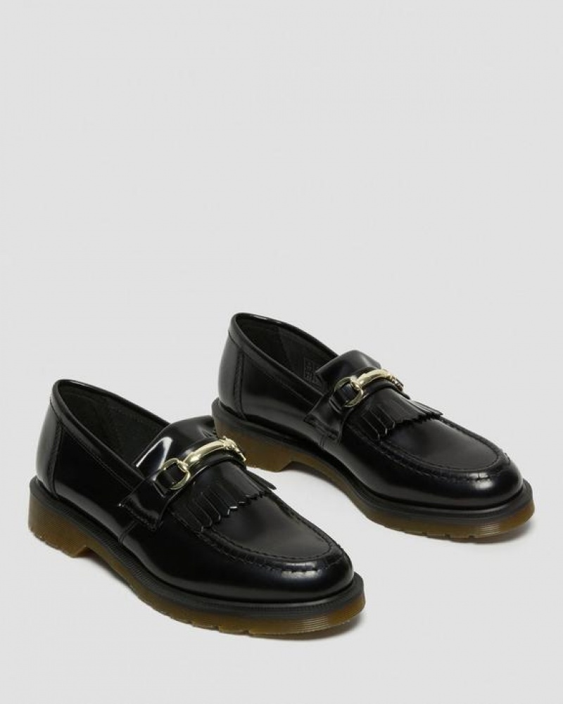 Dr Martens Adrian Snaffle Smooth Læder Kiltie Loafers Sko Dame Sort | Danmark_Dr47179