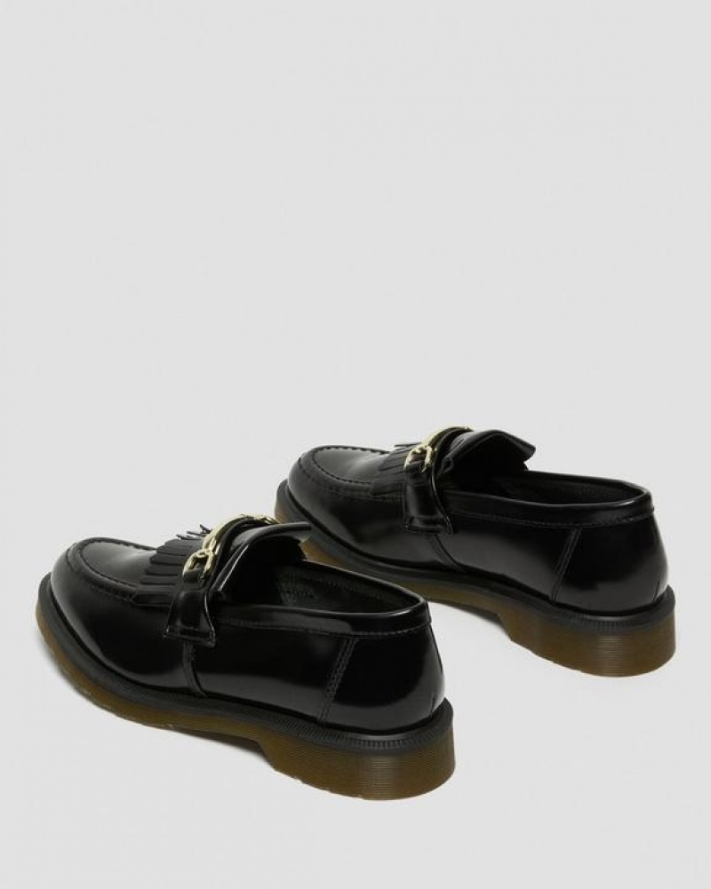 Dr Martens Adrian Snaffle Smooth Læder Kiltie Loafers Sko Dame Sort | Danmark_Dr47179