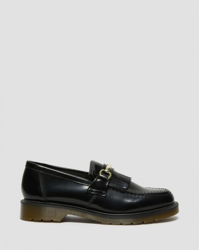 Dr Martens Adrian Snaffle Smooth Læder Kiltie Loafers Sko Dame Sort | Danmark_Dr47179