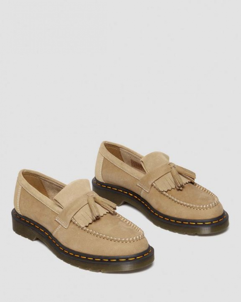 Dr Martens Adrian Tumbled Nubuck Læder Tassel Loafers Sko Dame Brune | Danmark_Dr26893