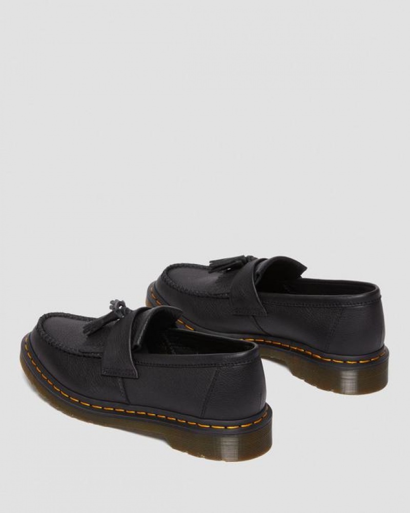 Dr Martens Adrian Women's Virginia Læder Tassel Loafers Sko Dame Sort | Danmark_Dr21961