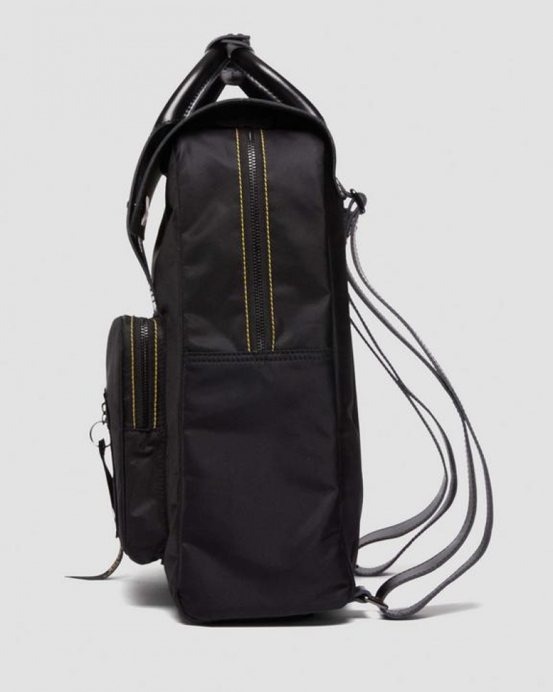 Dr Martens Alpha Industries Læder & Nylon Backpack Tasker Accessories Sort | Danmark_Dr13277