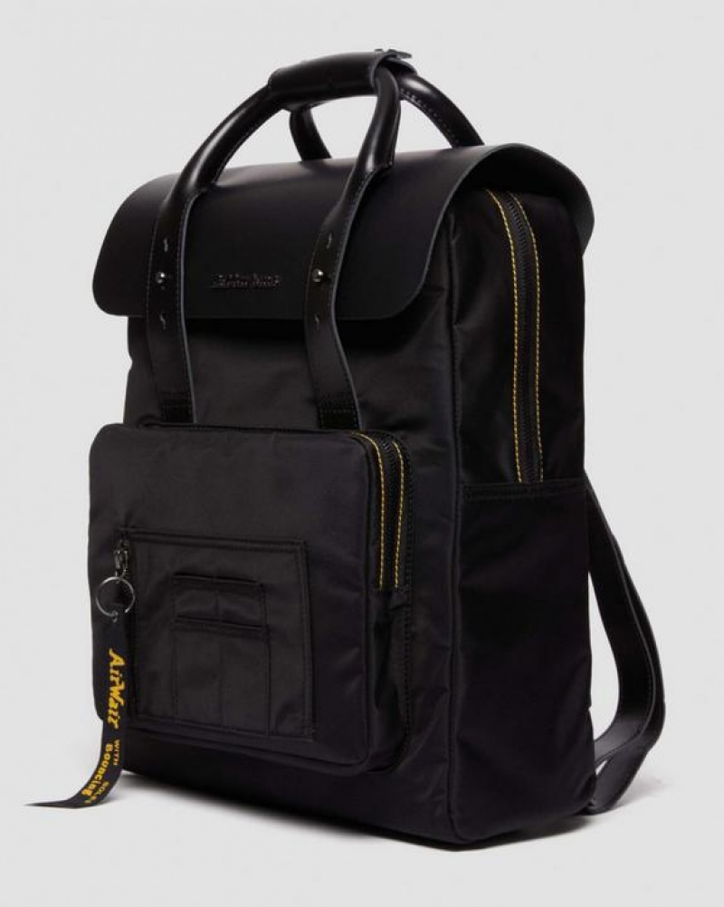 Dr Martens Alpha Industries Læder & Nylon Backpack Tasker Accessories Sort | Danmark_Dr13277