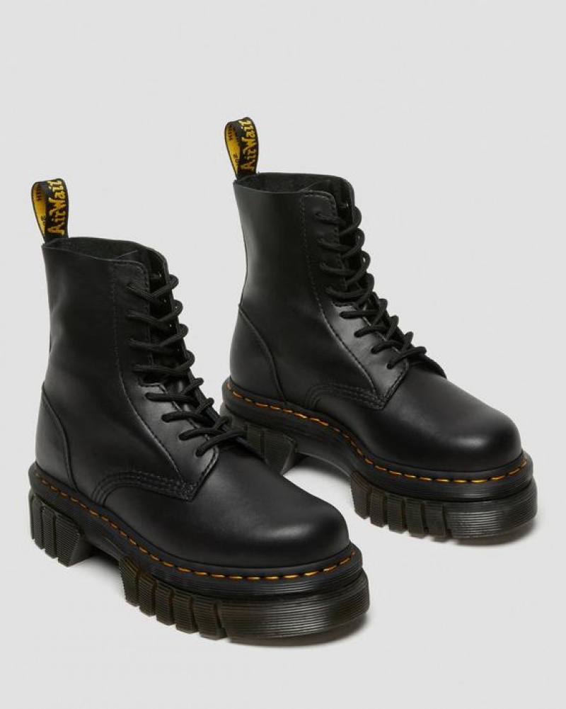 Dr Martens Audrick Nappa Læder Platform Ankle Støvler Dame Sort | Danmark_Dr56773