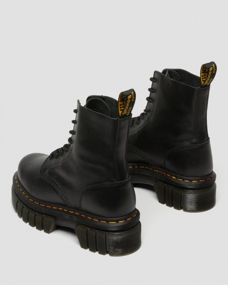 Dr Martens Audrick Nappa Læder Platform Ankle Støvler Dame Sort | Danmark_Dr56773