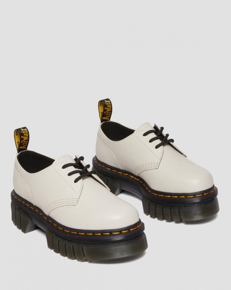 Dr Martens Audrick Nappa Læder Platform Sko Dame Grå | Danmark_Dr60340