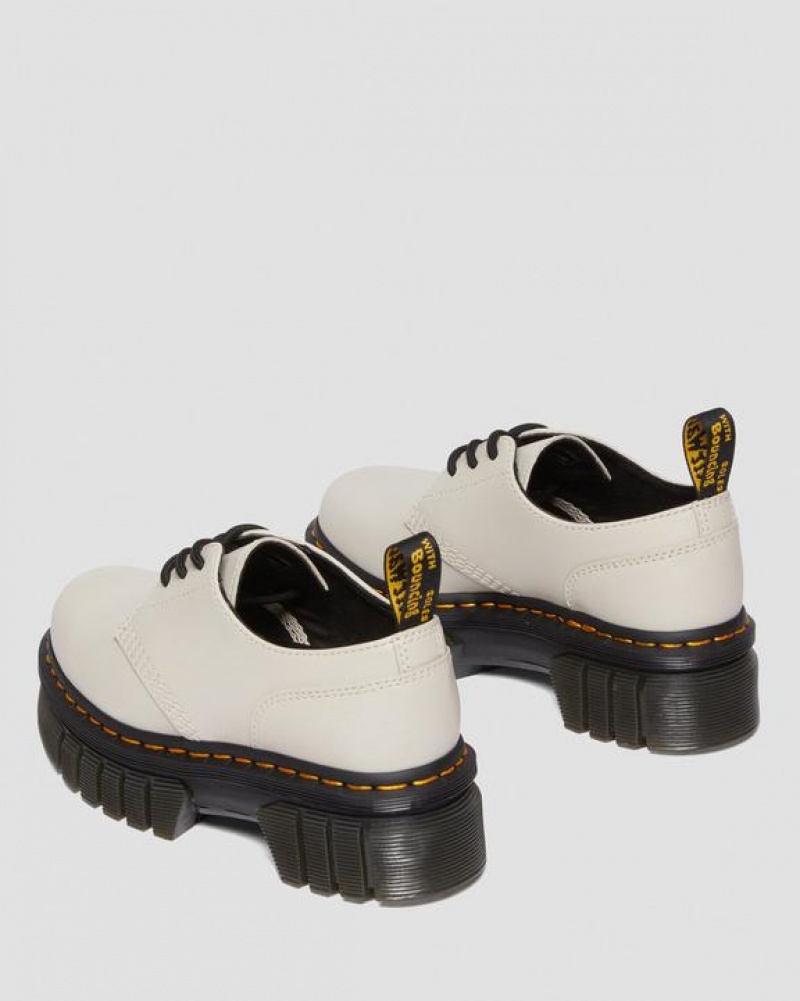 Dr Martens Audrick Nappa Læder Platform Sko Dame Grå | Danmark_Dr60340