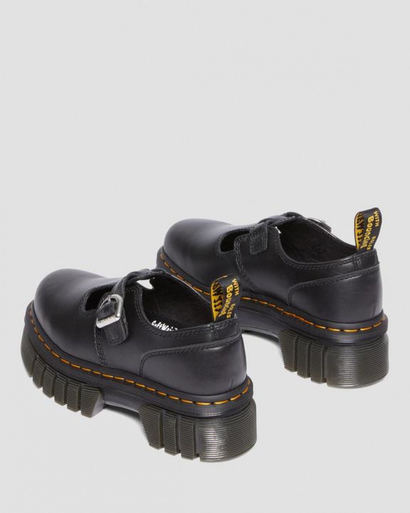 Dr Martens Audrick Nappa Lux Mary Jane Platform Sko Dame Sort | Danmark_Dr29978