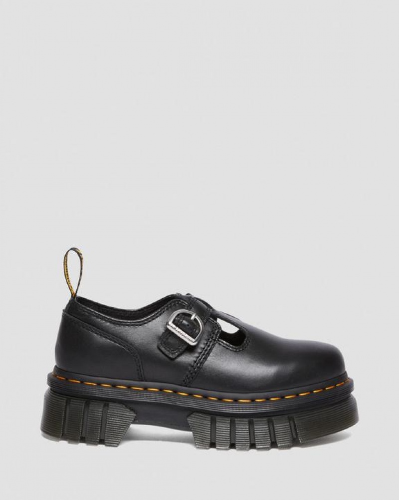 Dr Martens Audrick Nappa Lux Mary Jane Platform Sko Dame Sort | Danmark_Dr29978