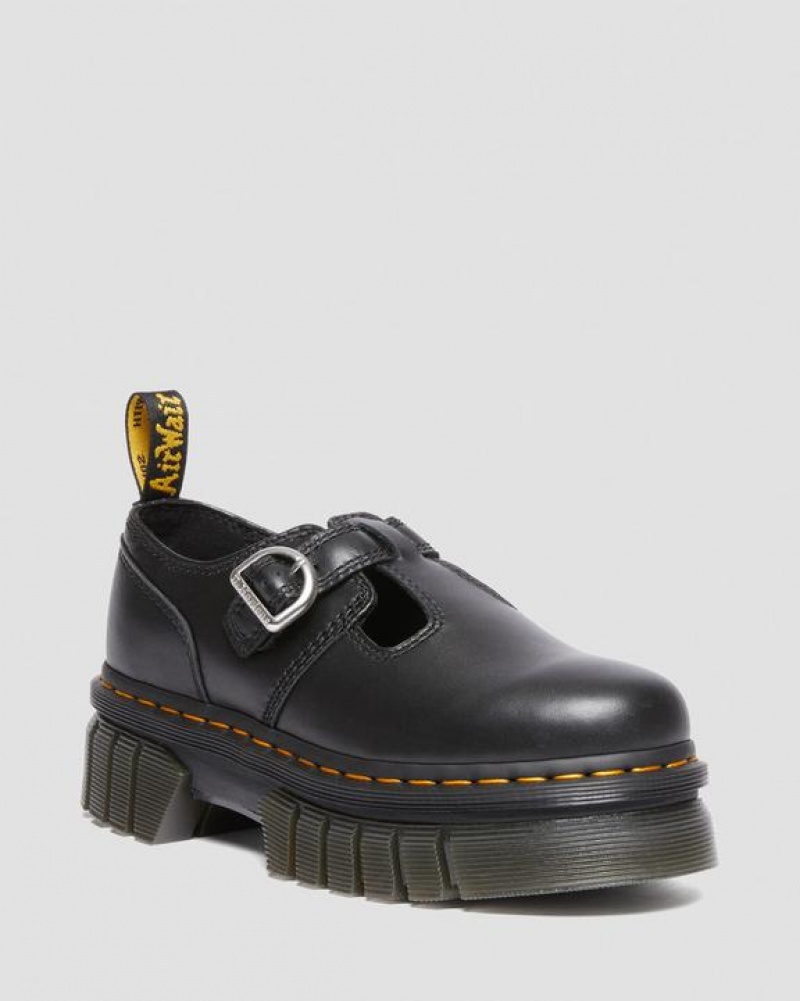 Dr Martens Audrick Nappa Lux Mary Jane Platform Sko Dame Sort | Danmark_Dr29978