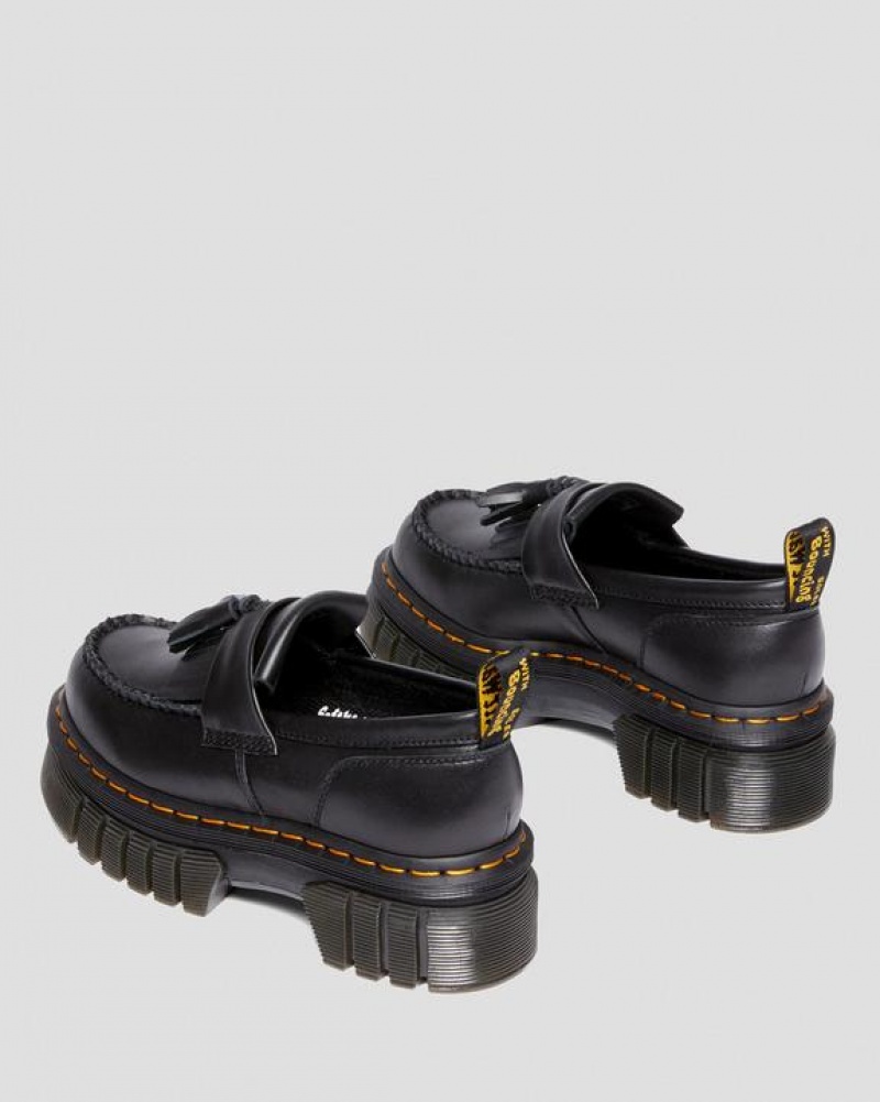 Dr Martens Audrick Nappa Lux Platform Loafers Sko Dame Sort | Danmark_Dr87533