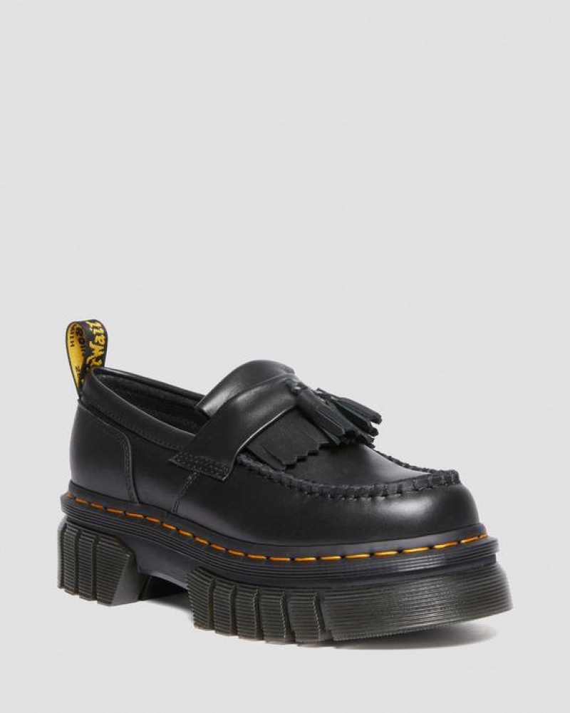 Dr Martens Audrick Nappa Lux Platform Loafers Sko Dame Sort | Danmark_Dr87533