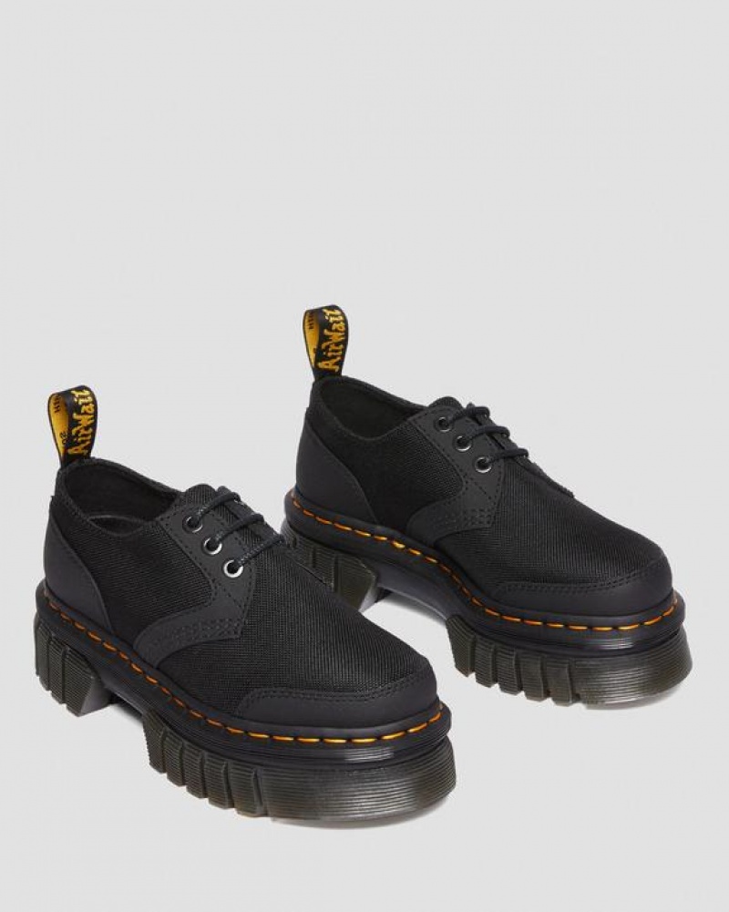 Dr Martens Audrick Poly & Læder Platform Sko Dame Sort | Danmark_Dr23855