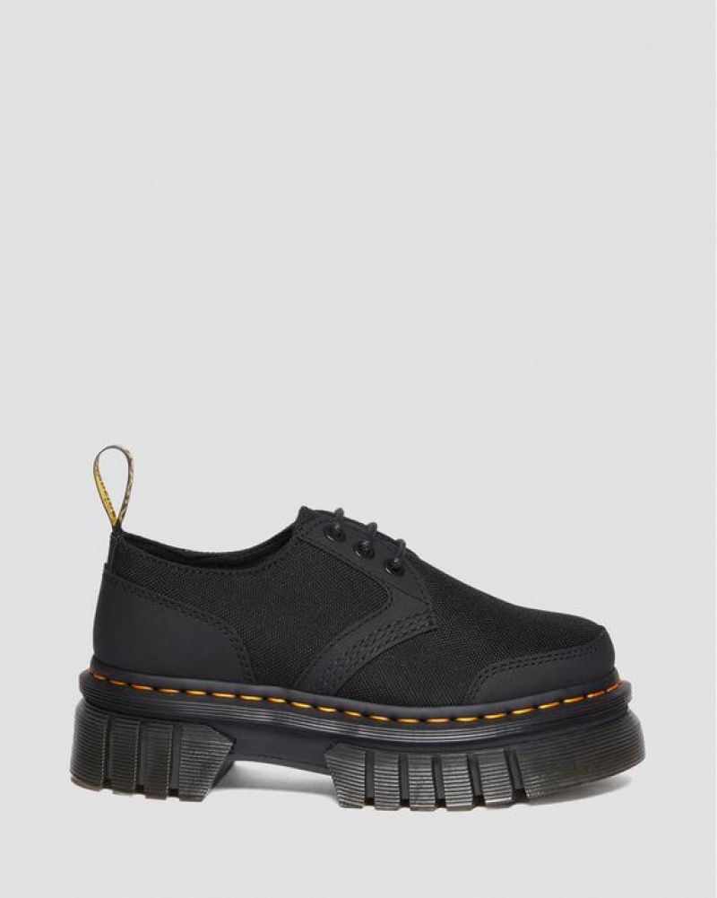 Dr Martens Audrick Poly & Læder Platform Sko Dame Sort | Danmark_Dr23855