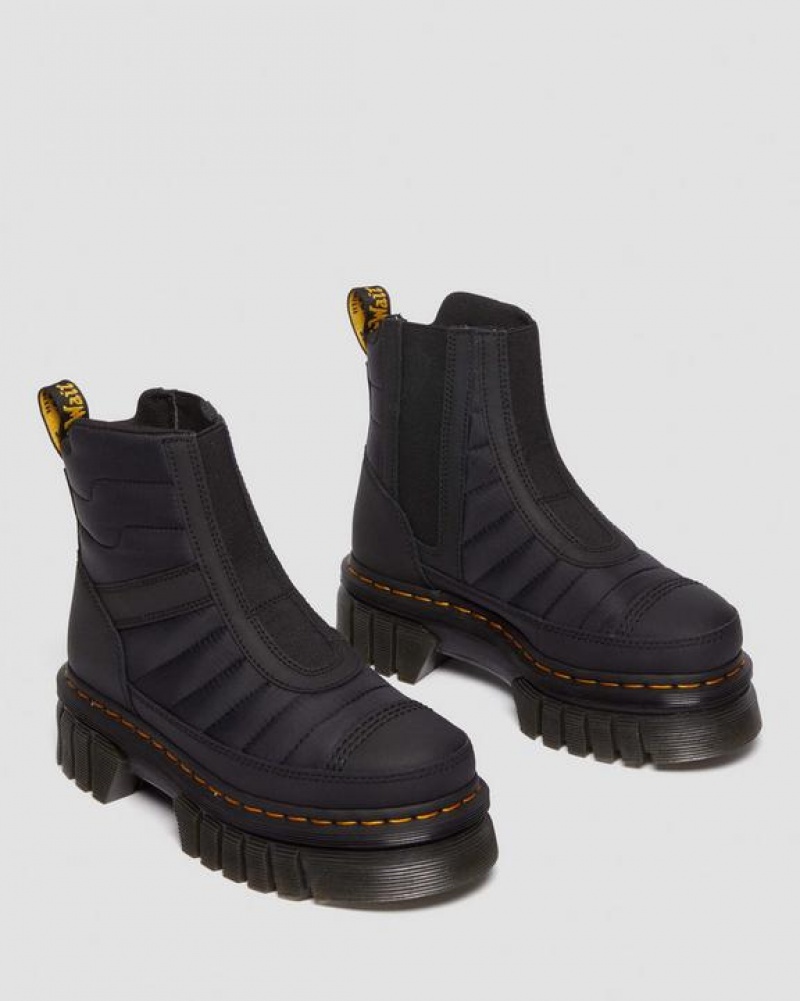 Dr Martens Audrick Quiltet Chelsea Platform Sko Herre Sort | Danmark_Dr13142