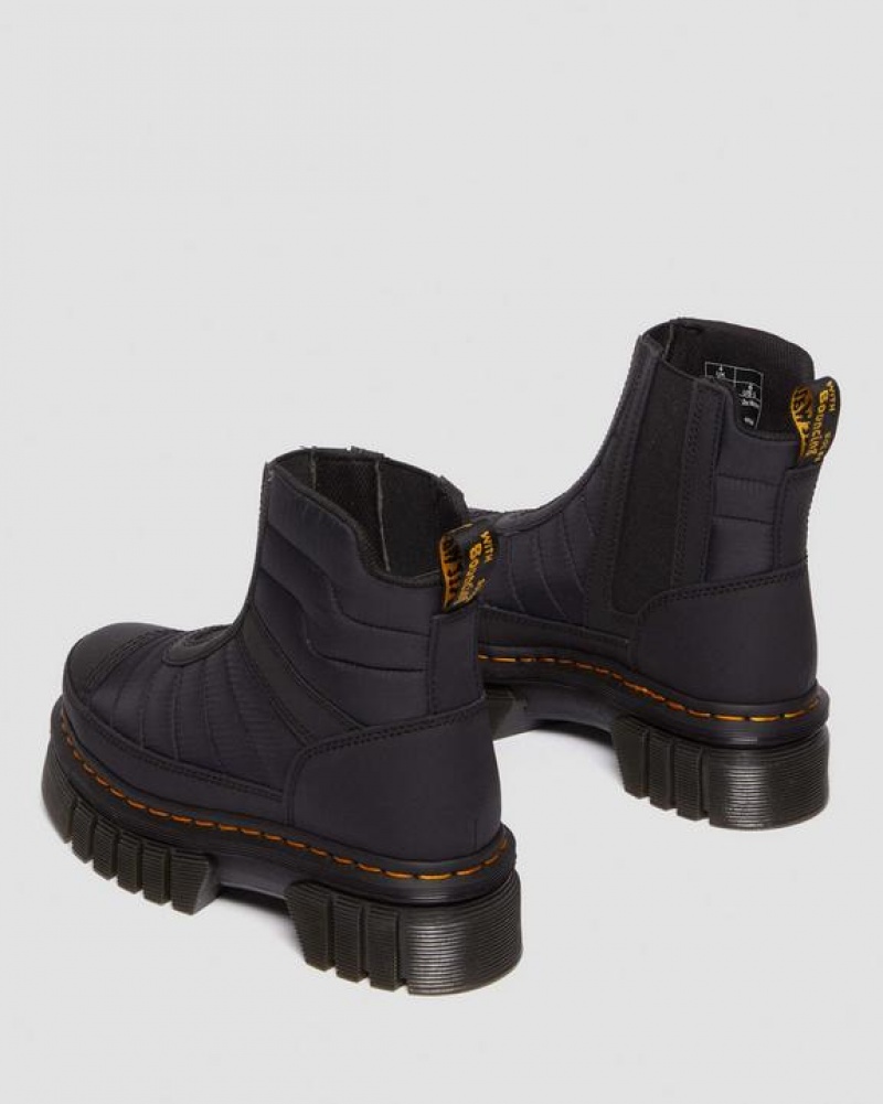 Dr Martens Audrick Quiltet Chelsea Platform Sko Herre Sort | Danmark_Dr13142