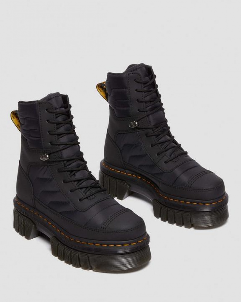 Dr Martens Audrick Quiltet Platform Ankle Støvler Dame Sort | Danmark_Dr46686