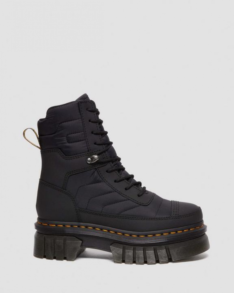 Dr Martens Audrick Quiltet Platform Ankle Støvler Dame Sort | Danmark_Dr46686