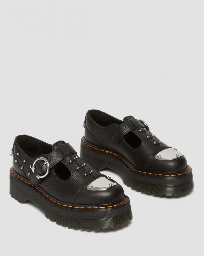 Dr Martens Bethan Piercing Læder Platform Mary Jane Sko Dame Sort | Danmark_Dr84870