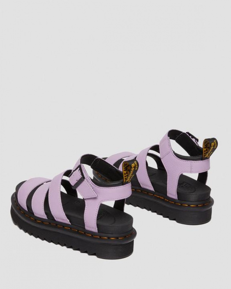 Dr Martens Blaire Women's Pisa Læder Páskové Sandaler Dame Lilla | Danmark_Dr39239