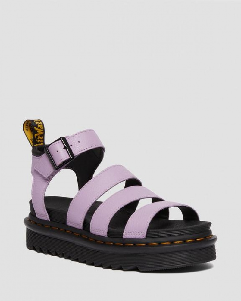 Dr Martens Blaire Women's Pisa Læder Páskové Sandaler Dame Lilla | Danmark_Dr39239