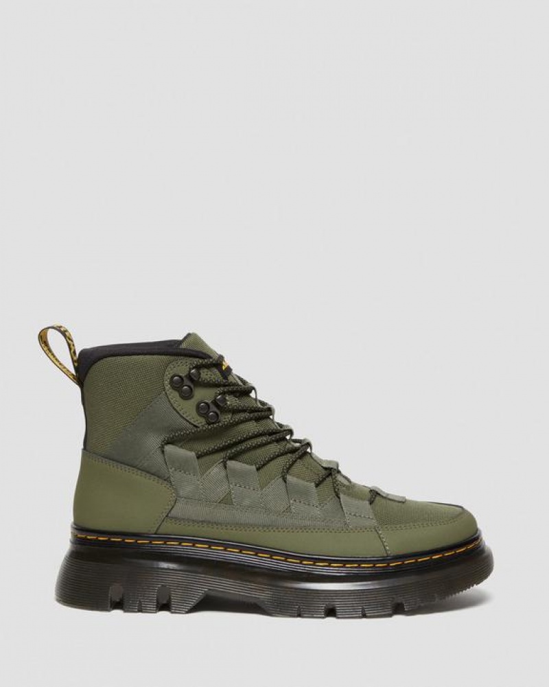 Dr Martens Boury Læder Casual Støvler Herre Khaki Grøn | Danmark_Dr65963