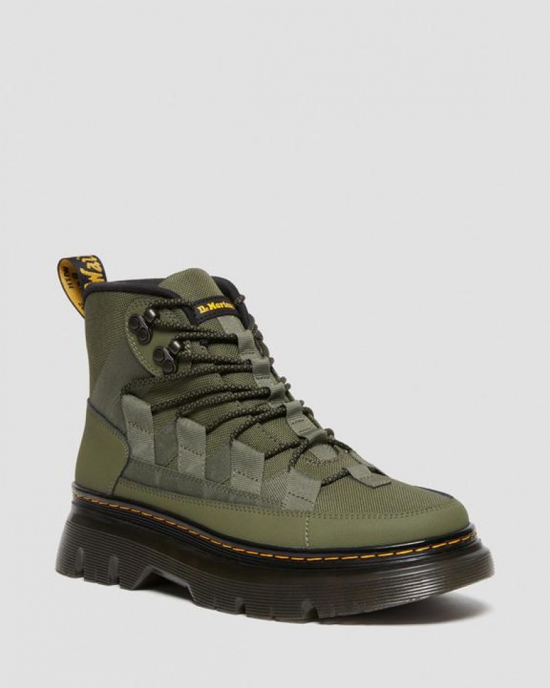 Dr Martens Boury Læder Casual Støvler Herre Khaki Grøn | Danmark_Dr65963