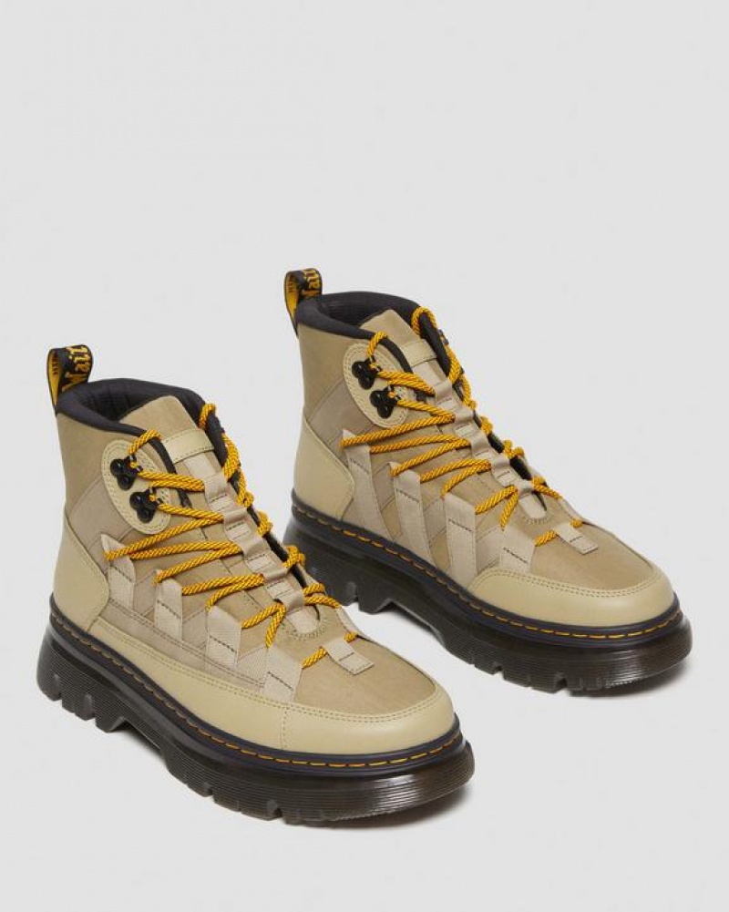 Dr Martens Boury Nylon & Læder Casual Støvler Dame Olivengrøn | Danmark_Dr47829