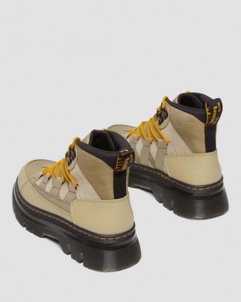 Dr Martens Boury Nylon & Læder Casual Støvler Dame Olivengrøn | Danmark_Dr47829