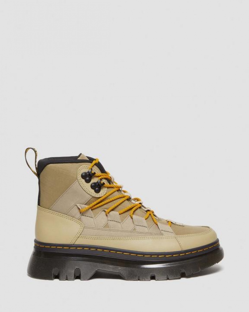 Dr Martens Boury Nylon & Læder Casual Støvler Dame Olivengrøn | Danmark_Dr47829