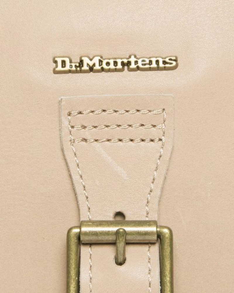 Dr Martens Carrara Læder Vertical Crossbody Tasker Accessories Beige | Danmark_Dr21783