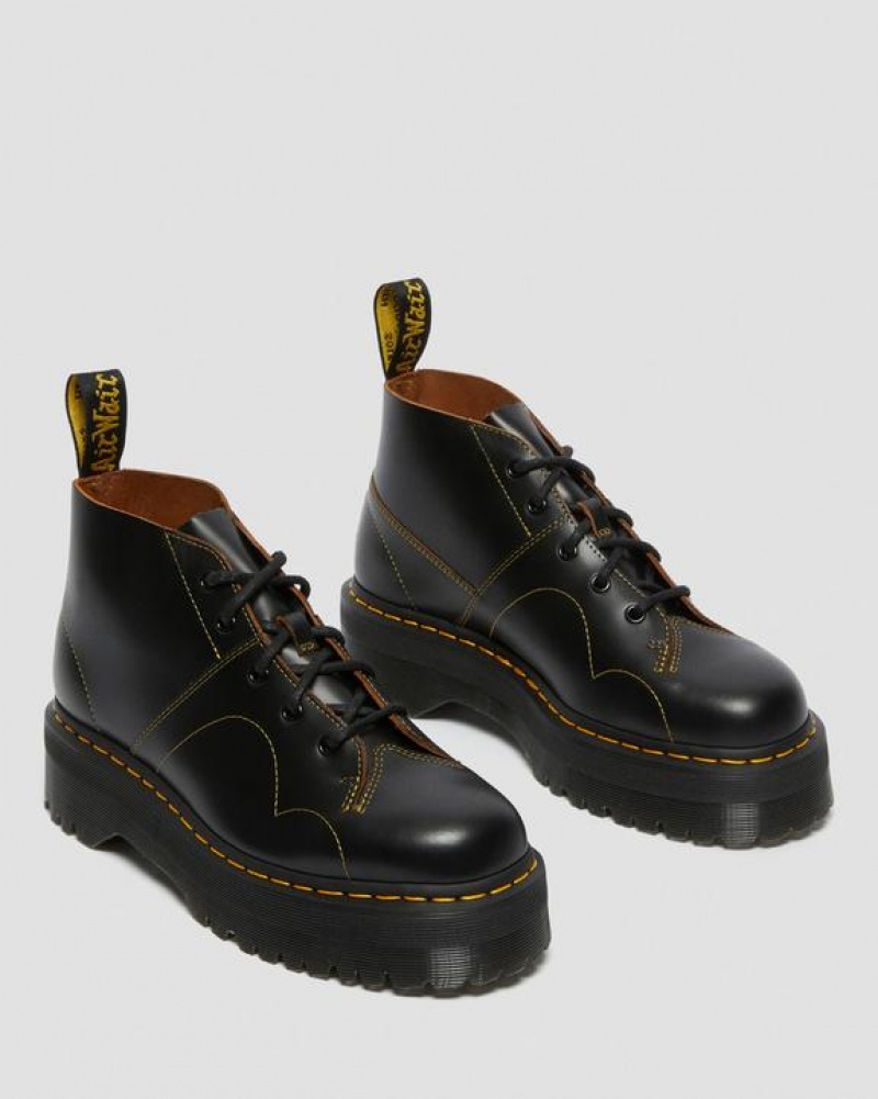 Dr Martens Church Monkey Platform Sko Dame Sort | Danmark_Dr97693