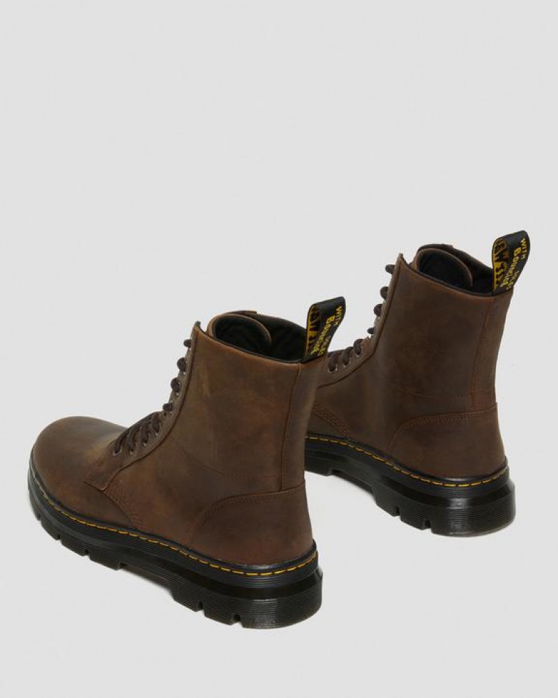 Dr Martens Combs Crazy Horse Læder Casual Støvler Dame Brune | Danmark_Dr92182