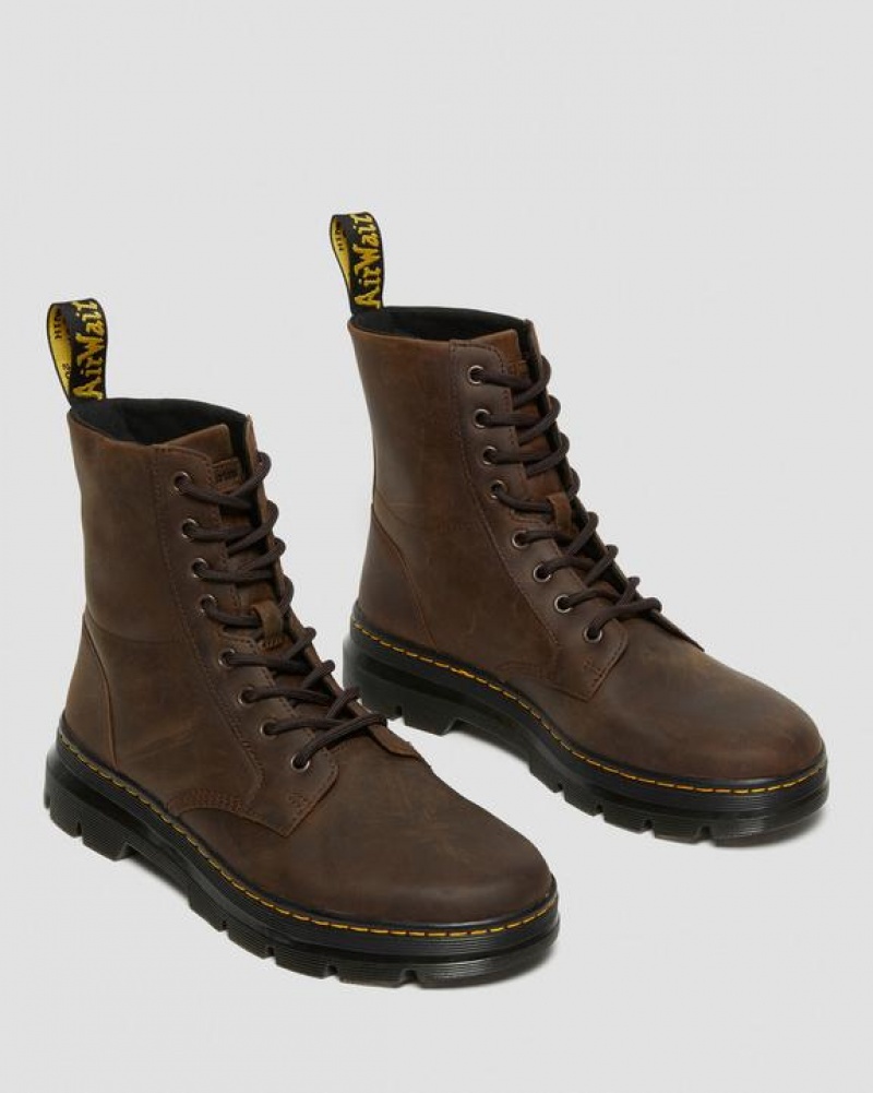 Dr Martens Combs Crazy Horse Læder Casual Støvler Herre Brune | Danmark_Dr47246