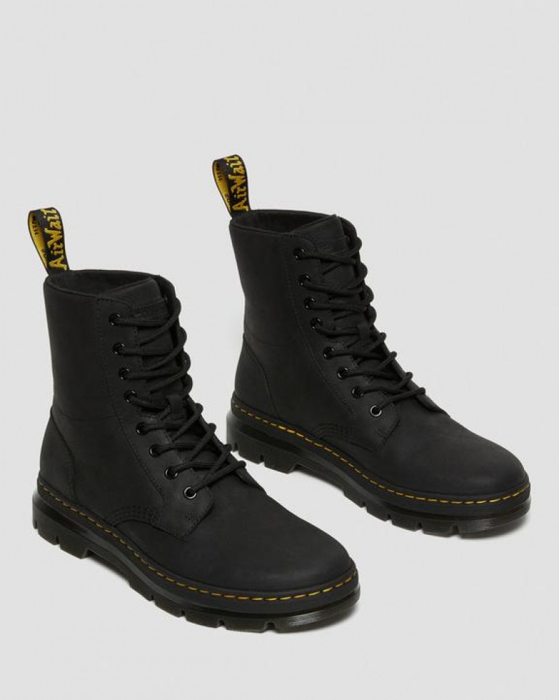 Dr Martens Combs Læder Casual Støvler Dame Sort | Danmark_Dr33089