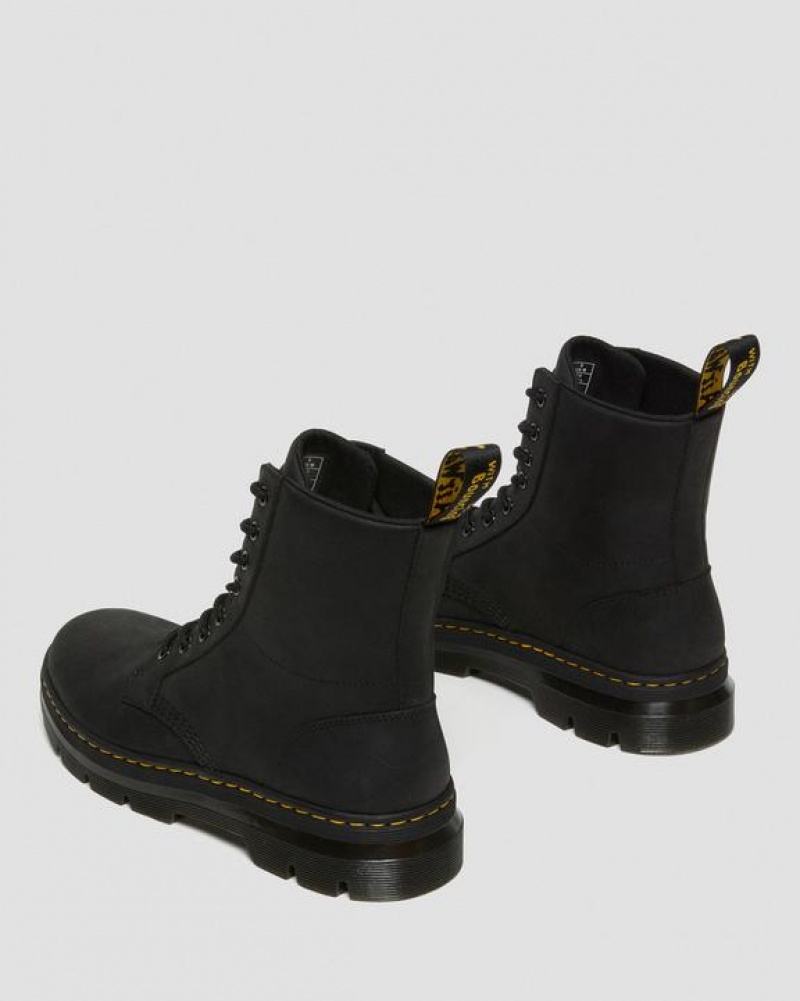 Dr Martens Combs Læder Casual Støvler Dame Sort | Danmark_Dr33089