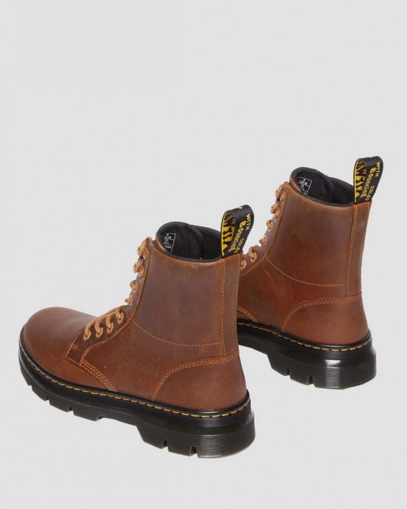 Dr Martens Combs Pull Up Læder Casual Støvler Herre Brune | Danmark_Dr84292